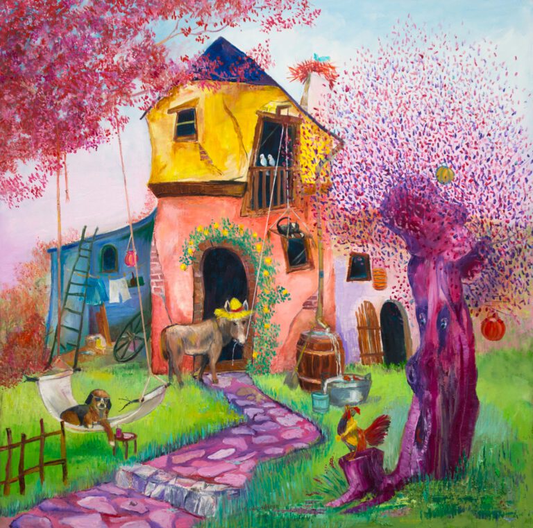 De Bremer Stadsmuzikanten - Wanddecoratie en schilderij voor de kinderkamer door Twinkelschilderijen