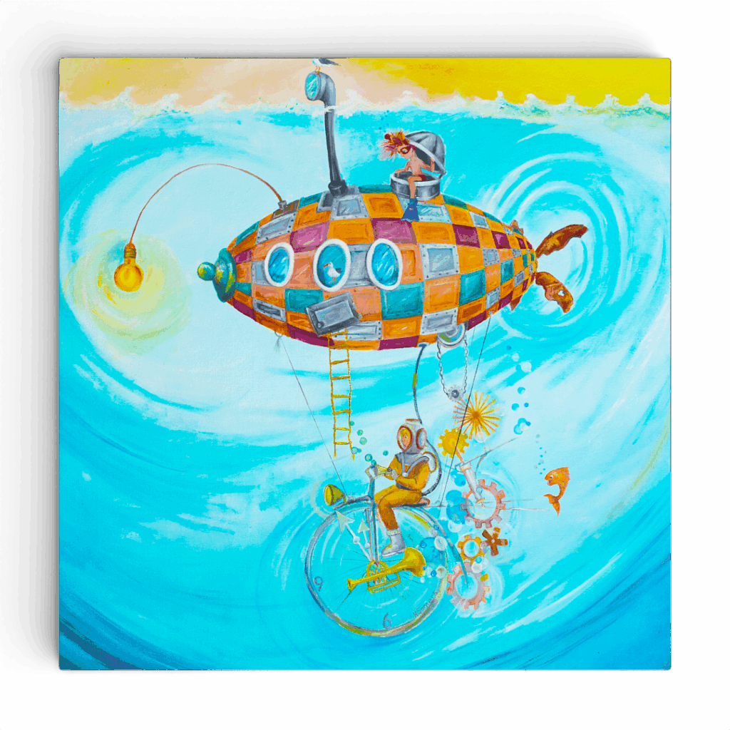 Onderzeeër wanddecoratie voor kinderkamers - Twinkelschilderijen wanddecoratie