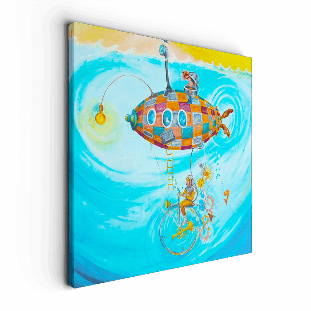 Onderzeeër wanddecoratie voor kinderkamers - Twinkelschilderijen wanddecoratie
