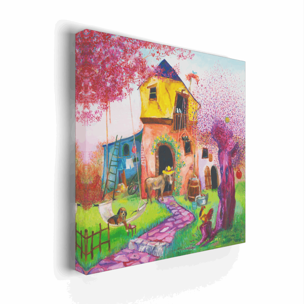 De Bremer Stadsmuzikanten - Wanddecoratie en schilderij voor de kinderkamer door Twinkelschilderijen
