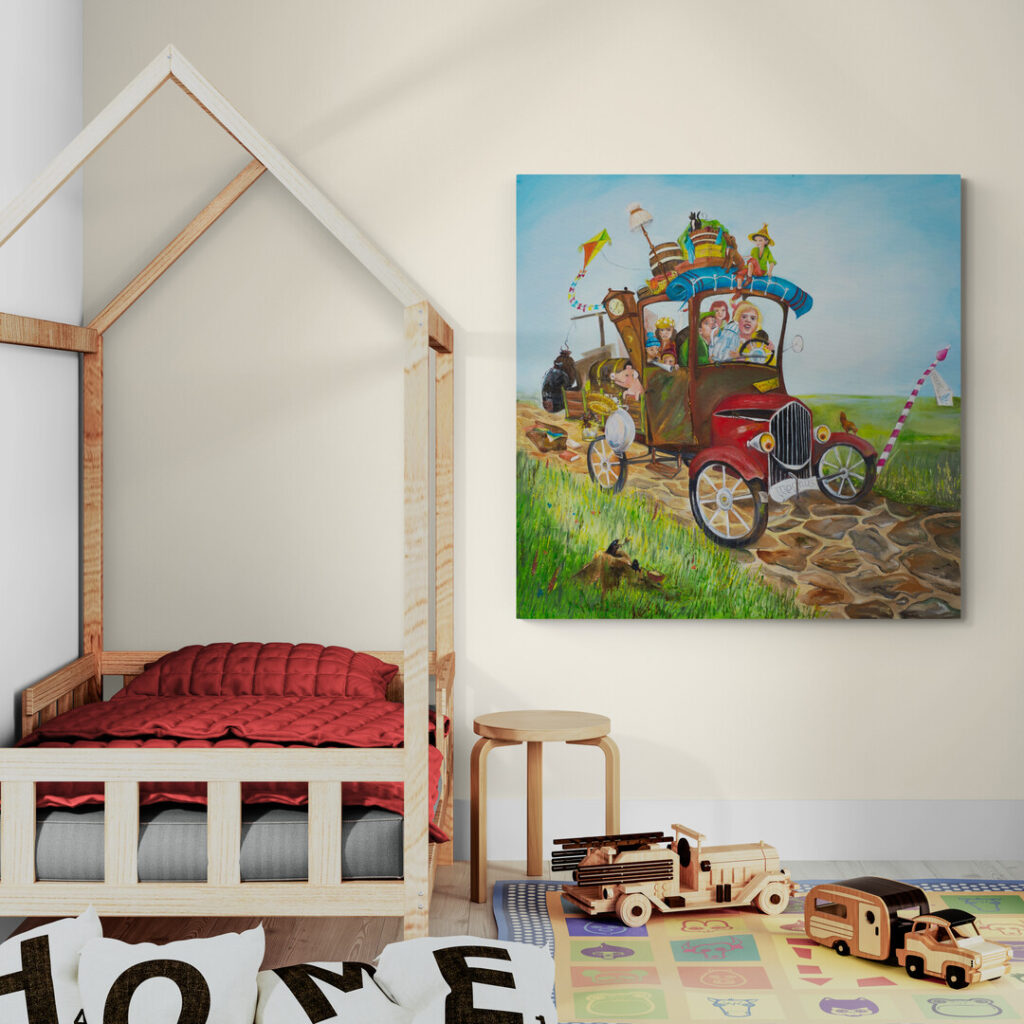 Kinderkamer wanddecoratie Holder de Bolder - Twinkelschilderijen