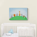 Jungle Dieren Wanddecoratie voor Babykamer en Kinderkamer - Ideaal als kraamcadeau - Schilderij door Twinkelschilderijen