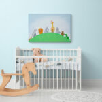 Jungle Dieren Wanddecoratie voor Babykamer en Kinderkamer - Ideaal als kraamcadeau - Schilderij door Twinkelschilderijen