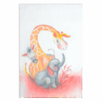 Dieren poster voor de kinderkamer - Zebra, Giraffe en olifant - Twinkelschilderijen