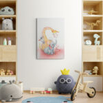 Dieren poster voor de kinderkamer - Zebra, Giraffe en olifant - Twinkelschilderijen