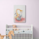 Dieren poster voor de kinderkamer - Zebra, Giraffe en olifant - Twinkelschilderijen
