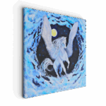 Eenhoorn in de nacht - Mystieke wanddecoratie met eenhoorn