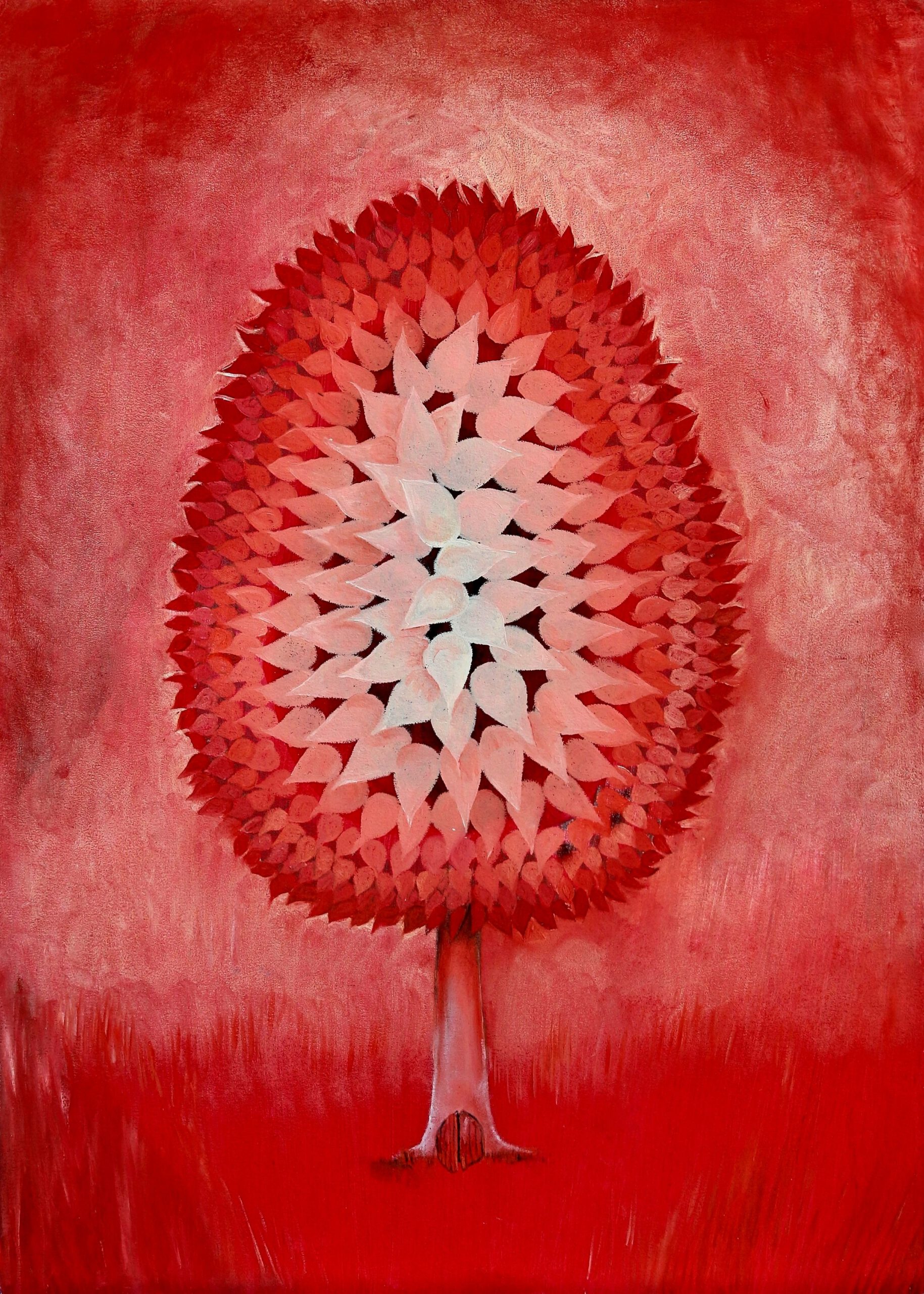 Wandcirkel of wanddecoratie van de Rode Kabouterboom is een aanwinst voor de kinderkamer of je interieur. Een piepklein deurtje staat open.