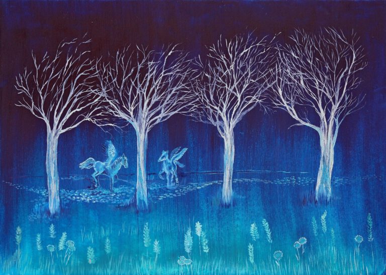 Pegasusweide een prachtige wanddecoratie voor de kinderkamer van Twinkelschilderijen.