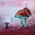 Een kaboutertje als wanddecoratie van Twinkelschilderijen. Speciaal voor de kinderkamer