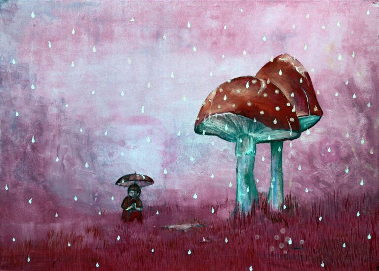 Een kaboutertje als wanddecoratie van Twinkelschilderijen. Speciaal voor de kinderkamer