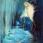 Wanddecoratie van een waternimf voor kinderkamers.