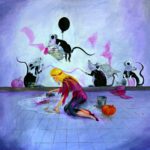 Wanddecoratie voor kinderkamers. Sprookje van Assepoester met muizen en pompoen