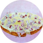 Roze Muizenbeschuit is een wandcirkel voor alle baby- meisjeskamer.