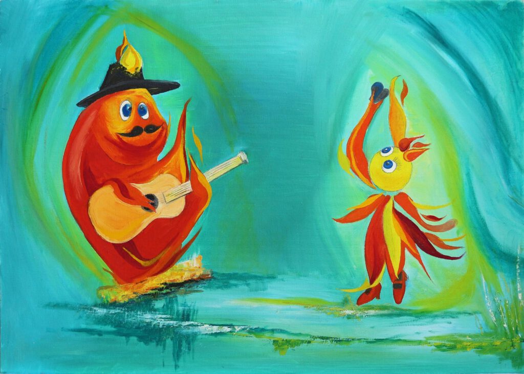 Een wanddecoratie voor de kinderkamer. Uit het boekje Daar wonen 1000 Dromenmakertjes