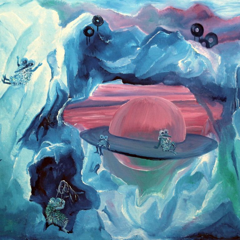 IJsegels is een surrealische sfeer geschilderd en is een winterse wanddecoratie van Twinekelschilderijen.