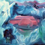 IJsegels is een surrealische sfeer geschilderd en is een winterse wanddecoratie van Twinekelschilderijen.