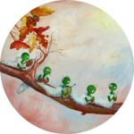 Roffelrupsen is een unieke wanddecoratie van de processierups