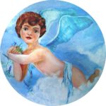 Engel Nadea is een wanddecoratie van Twinkelschilderijen. Staat erg leuk in een baby of kinderkamer.