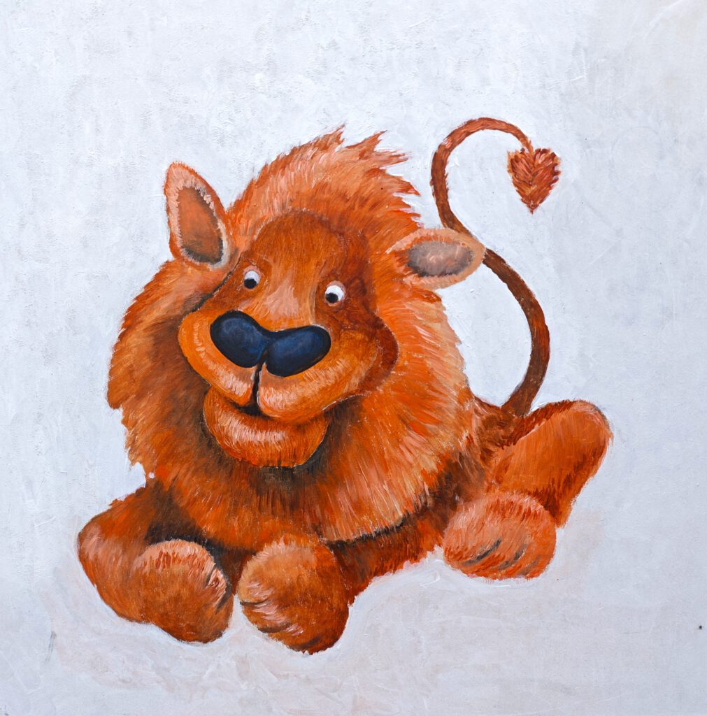 Lieve leeuw is een Twinkelschilderij voor alle mooie kinderkamers.