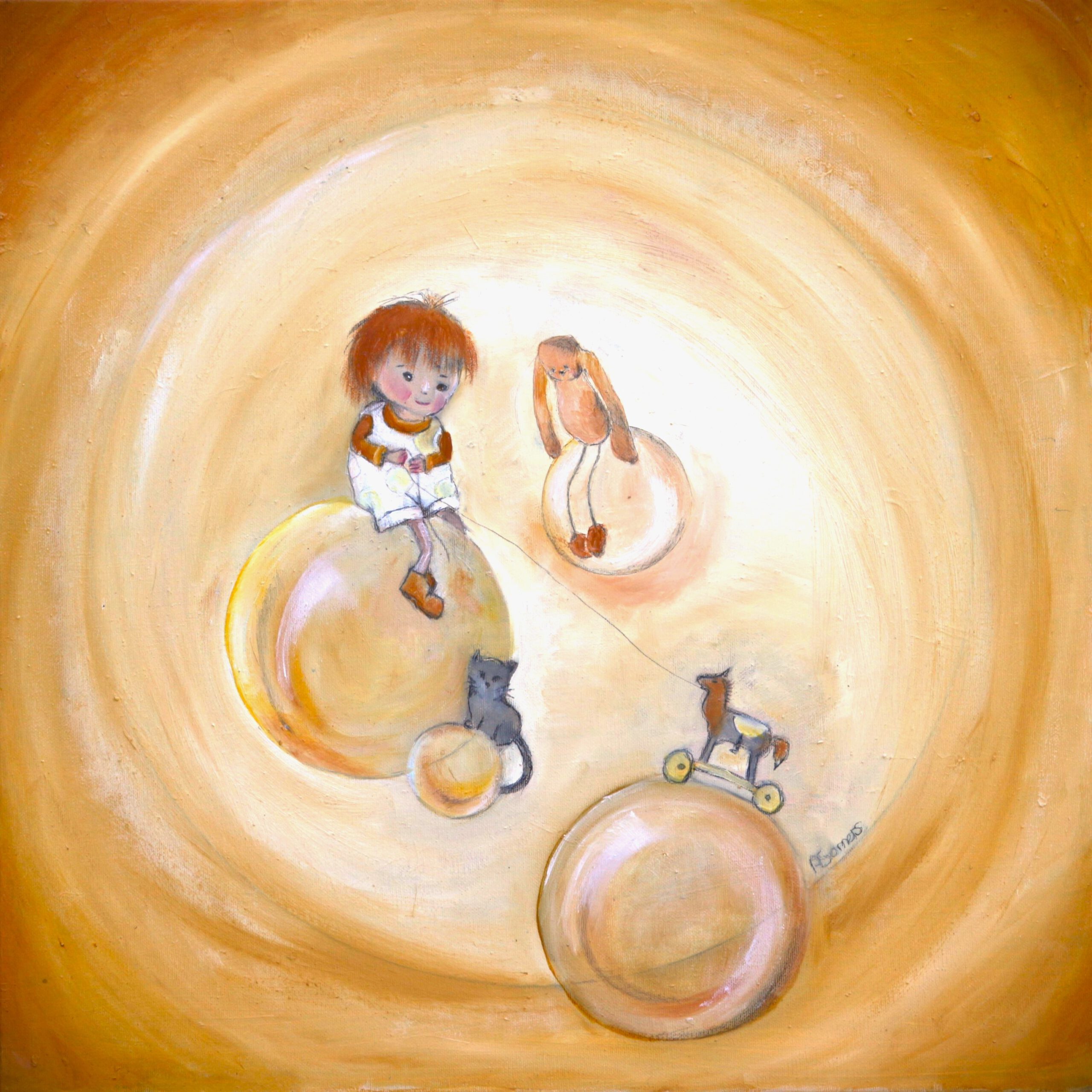 Peuter- Kleuter-schilderij van Twinkelschilderijen. Een vrolijke wanddecoratie.