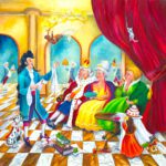 Prinses en Koning Schilderij – Sprookjes Decoratie Kinderkamer